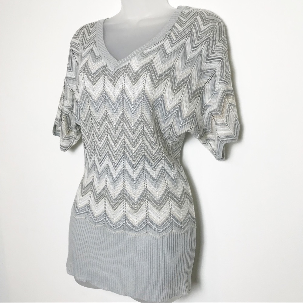 The Limited Chevron Knit Short-Sleeve Shirt